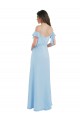 Cold Shoulder Spaghetti Straps Low Back Soft Chiffon A-Line Bridesmaid Dress Newcastle