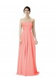 Sleeveless Peach Strapless Soft Chiffon A-Line Bridesmaid Dress Newcastle
