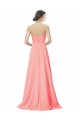 Sleeveless Peach Strapless Soft Chiffon A-Line Bridesmaid Dress Newcastle
