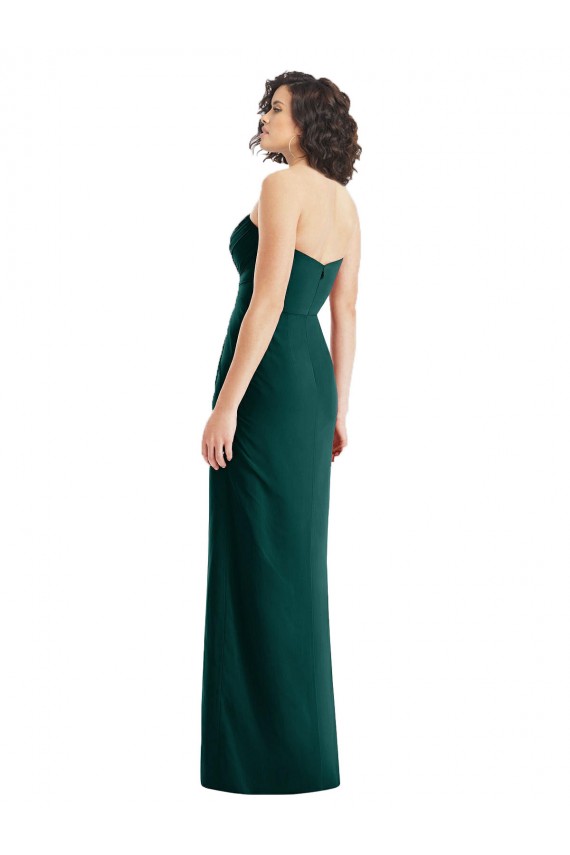 Sleeveless Ever Green Sweetheart Low Back Soft Chiffon A-Line Bridesmaid Dress Newcastle