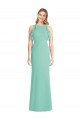Sleeveless Jewel Neck Open Back Soft Chiffon Mermaid Bridesmaid Dress Newcastle