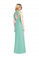 Sleeveless Jewel Neck Open Back Soft Chiffon Mermaid Bridesmaid Dress Newcastle