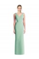 Sleeveless V-Neck Tie Back Soft Chiffon Trumpet Bridesmaid Dress Newcastle