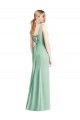 Sleeveless V-Neck Tie Back Soft Chiffon Trumpet Bridesmaid Dress Newcastle