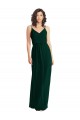 Sleeveless Ever Green V-Neck Low Back Soft Chiffon A-Line Semi Formal Evening Dress / Bridesmaid Dress Newcastle