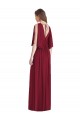 Sleeveless V-Neck Tie Back Soft Chiffon Trumpet Semi Formal Evening Dress / Bridesmaid Dress Newcastle