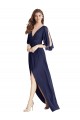 Sleeveless V-Neck Tie Back Soft Chiffon Trumpet Semi Formal Evening Dress / Bridesmaid Dress Newcastle