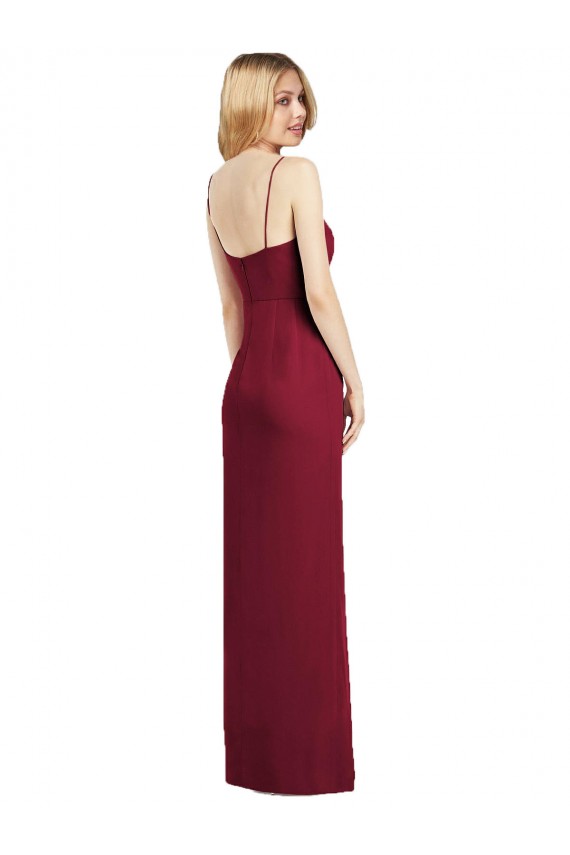 Sleeveless Spaghetti Straps Soft Chiffon Trumpet Formal Dress / Bridesmaid Dress Newcastle