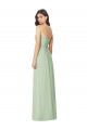 Sleeveless Sage Strapless Soft Chiffon Trumpet Bridesmaid Dress Newcastle