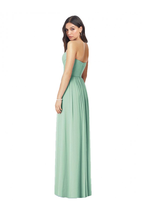 Sleeveless Mint Green Sweetheart Soft Chiffon Trumpet Bridesmaid Dress Newcastle