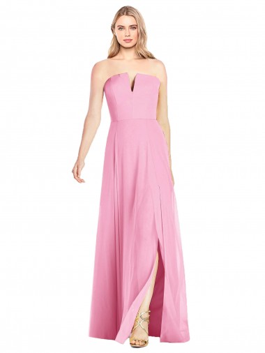 Sleeveless V-Neck Soft Chiffon Trumpet Semi Formal Evening Dress / Bridesmaid Dress Newcastle