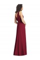 Sleeveless Hunter V-Neck V-Back Chiffon A-Line Wedding Party Dress Newcastle