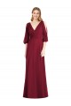 Bell Sleeves V-Neck V-Back Soft Chiffon Trumpet Formal Dress / Bridesmaid Dress Newcastle