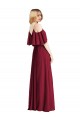 Cold Shoulder Spaghetti Straps Chiffon A-Line Bridesmaid Dress Newcastle