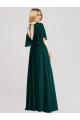 Flutter Sleeves Round Neck Open Back Soft Chiffon A-Line Bridesmaid Dress Newcastle