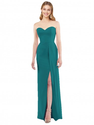 Sleeveless Hunter Sweetheart Soft Chiffon Trumpet Bridesmaid Dress Newcastle