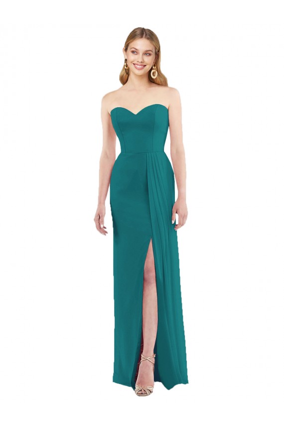 Sleeveless Hunter Sweetheart Soft Chiffon Trumpet Bridesmaid Dress Newcastle