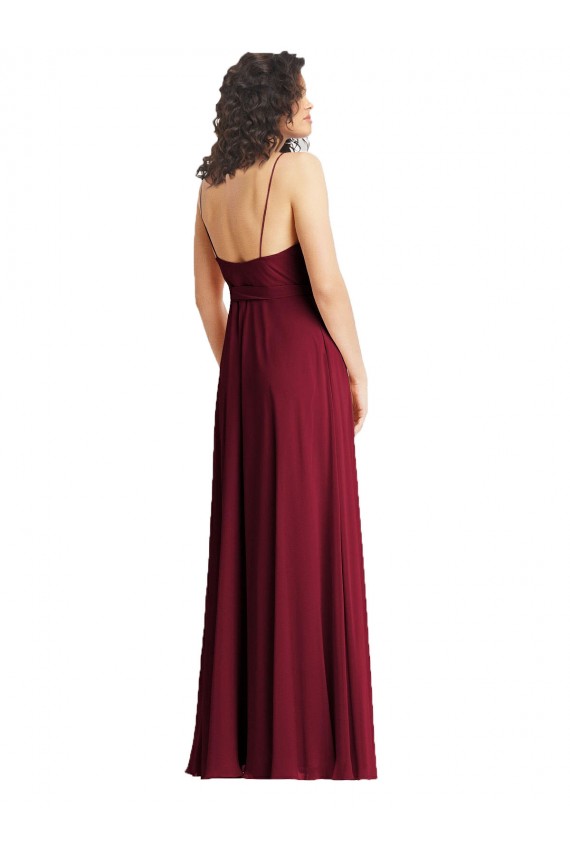 Sleeveless Spaghetti Straps Soft Chiffon Trumpet Formal Evening Gown / Bridesmaid Dress Newcastle