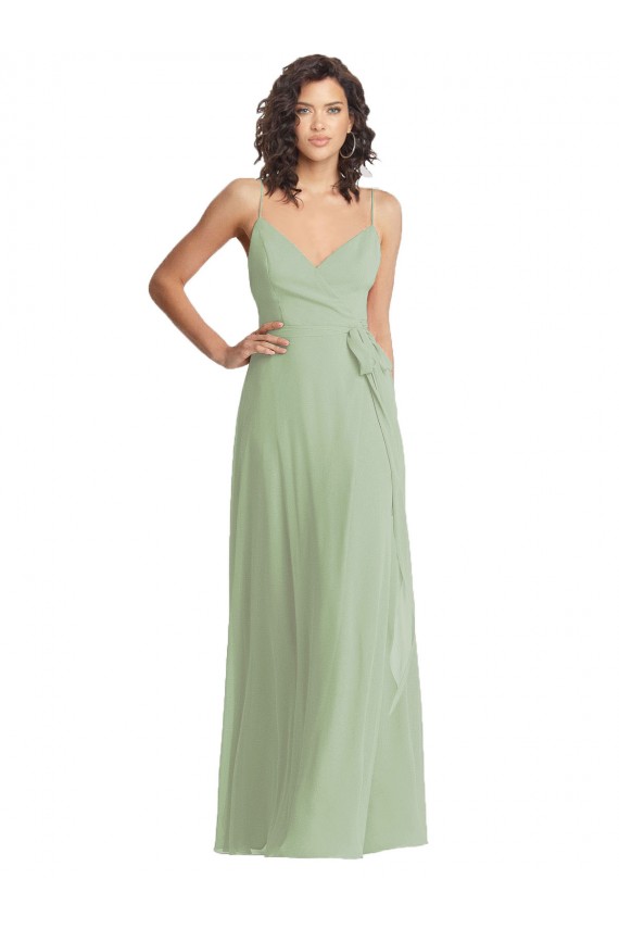 Sleeveless Spaghetti Straps Soft Chiffon Trumpet Formal Evening Gown / Bridesmaid Dress Newcastle