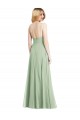 Sleeveless Spaghetti Straps Low Back Soft Chiffon Trumpet Formal Evening Gown / Bridesmaid Dress Newcastle