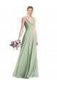 Sleeveless Spaghetti Straps V-Back Chiffon A-Line Bridesmaid Dress / Evening Dress Newcastle