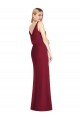 Sleeveless Dusty Pink V-Neck V-Back Soft Chiffon Mermaid Bridesmaid Dress Newcastle