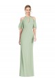 Cold Shoulder Halter Neck Soft Chiffon Mermaid Semi Formal Evening Dress / Bridesmaid Dress Newcastle