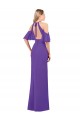 Ruffle Sleeves Halter Neck Open Back Soft Chiffon A-Line Bridesmaid Dress Newcastle