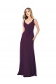 Sleeveless Grape V-Neck Chiffon A-Line Bridesmaid Dress Newcastle