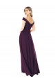 Sleeveless Grape Off the Shoulder Soft Chiffon A-Line Bridal Party Dress Newcastle