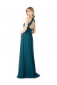 Sleeveless High Neck Open Back Soft Chiffon A-Line Bridesmaid Dress Newcastle