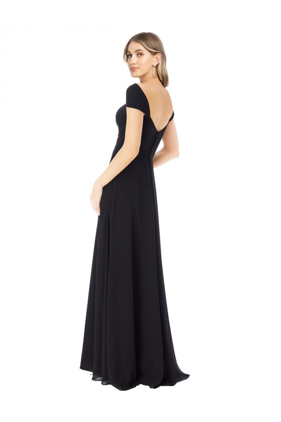 Cap Sleeves Sweetheart Soft Chiffon A-Line Bridesmaid Dress Newcastle