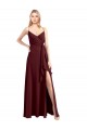 Sleeveless Spaghetti Straps Low Back Chiffon A-Line Bridesmaid Dress Newcastle