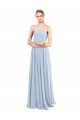 Sleeveless Light Sky Blue Spaghetti Straps Low Back Soft Chiffon A-Line Bridesmaid Dress Newcastle