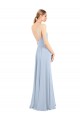 Sleeveless Light Sky Blue Spaghetti Straps Low Back Soft Chiffon A-Line Bridesmaid Dress Newcastle