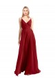 Sleeveless Spaghetti Straps V-Back Luxe Chiffon A-Line Bridesmaid Dress Newcastle