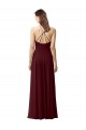 Sleeveless Halter Neck Criss Cross Back Soft Chiffon A-Line Bridesmaid Dress Newcastle