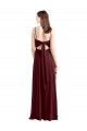 Sleeveless Burgundy Gold Spaghetti Straps Chiffon A-Line Bridesmaid Dress / Evening Dress Newcastle