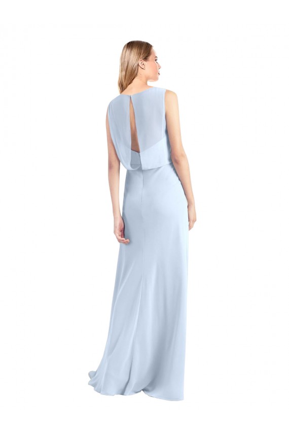 Sleeveless V-Neck Keyhole Back Chiffon A-Line Bridesmaid Dress / Evening Gowns Newcastle