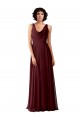 Sleeveless Cowl Neck V-Back Soft Chiffon A-Line Bridesmaid Dress Newcastle