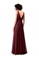Sleeveless Cowl Neck V-Back Soft Chiffon A-Line Bridesmaid Dress Newcastle