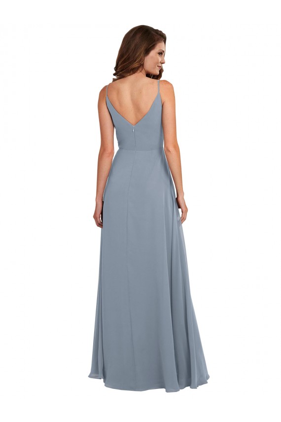 Sleeveless Cowl Neck V-Back Soft Chiffon A-Line Formal Dress / Bridesmaid Dress Newcastle
