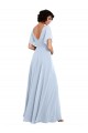 Split Sleeves V-Neck V-Back Soft Chiffon A-Line Bridesmaid Dresses Newcastle