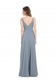 Sleeveless V-Neck V-Back Chiffon A-Line Bridesmaid Dress / Evening Gowns Newcastle