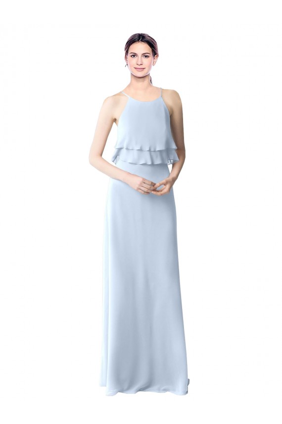 Sleeveless Halter Neck Soft Chiffon A-Line Bridesmaid Dresses Newcastle