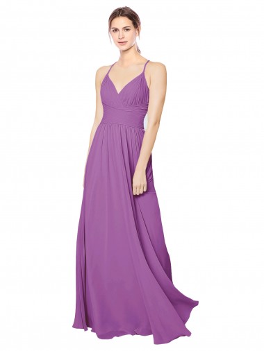 Sleeveless Sweetheart Criss Cross Back Soft Chiffon A-Line Formal Dress / Bridesmaid Dress Newcastle