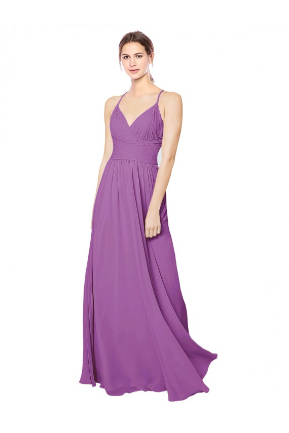 Sleeveless Sweetheart Criss Cross Back Soft Chiffon A-Line Formal Dress / Bridesmaid Dress Newcastle