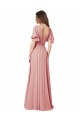 Flutter Sleeves V-Neck V-Back Soft Chiffon A-Line Bridesmaid Dress Newcastle