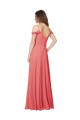 Sleeveless Desert Rose Off the Shoulder Low Back Soft Chiffon A-Line Bridesmaid Dress Newcastle