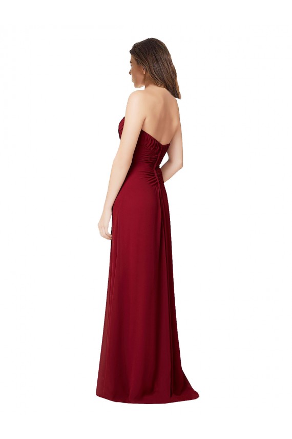 Sleeveless Sweetheart Open Back Chiffon A-Line Bridesmaid Dress Newcastle